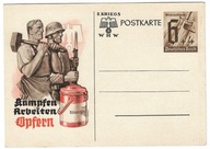 D09 Kampfen Arbeiten Opfern Postkarte Winterhilfs WHW Kriegs ciekawa