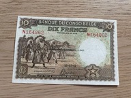 Kongo Belgijskie - 10 franków - 1942 - rzadki