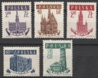 POLSKA - RATUSZE - MIASTA - 1958 - CZYSTE **