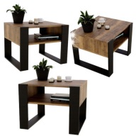 STOLIK KAWOWY LOFT KARO RETRO