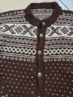 NORWESKI SWETER RĘCZNIEROBIONY 100% WEŁNA XL
