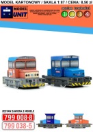 LOKOMOTYWY MANEWROWE 2 SZT. CD CARGO MODEL KARTONOWY SKALA 1:87 ModelUNIT
