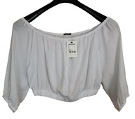 TEZENIS krótka młodzieżowa BLUZKA DAMSKA KOSZULA BIAŁA HISZPANKA roz L