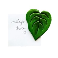 MAGNES NA LODÓWKĘ KSZTAŁT ROŚLINY PHILODENDRON PREZENT DLA DZIECI