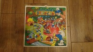 Obrazek obraz Smerfy Smurfland 36x37 cm tworzyw tłoczone około 1989 r ideał