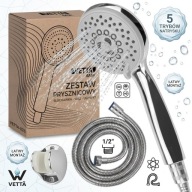 SŁUCHAWKA PRYSZNICOWA Z WĘŻEM Z UCHWYTEM ZESTAW WYSOKOCIŚNIENIOWA OSZCZĘDNA