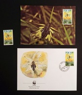 Liechtenstein 1989r 969 ** + fdc + karta maksimum owady