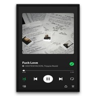 Plakat z ramą 30x40cm Fuck Love – XXXTentacion rap | Pomysł na Prezent