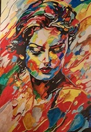 Obraz malowany na płótnie 60/40 cm, abstrakcja