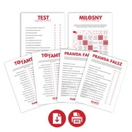 GRA ZABAWA DLA PAR PREZENT NA WALENTYNKI RANDKĘ TEST ZGODNOŚCI - PDF