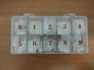 Zestaw tipsy do przedłużania paznokci w kasetce