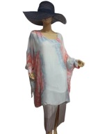 dłuższa TUNIKA JEDWABNA na dzianinie 38/40/42