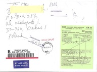 CHINY HONG KONG -koperta znaczki-obieg do KRAKÓW -2024 rok -erka