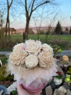 Flower Box Świece Sojowe Wieczny Bukiet Kwiaty Prezent