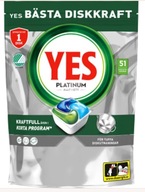 YES PLATINUM yes tabletki do zmywarki 51 szt mocne SZWEDZKIE