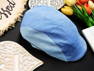 Fashion - błękitny elegancki kaszkiet r 86/92