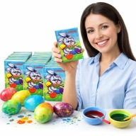 BARWNIKI DO JAJEK SASZETEK WIELKANOC 5 RÓŻNYCH KOLORÓW ALIGA ZESTAW AŻ 50