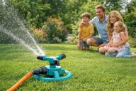 Zraszacz ogrodowy Sillar obrotowy 3-ramienny 12 dysz do podlewania 85m2