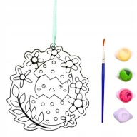 Witraż na Wielkanoc DIY KURCZACZEK PISANKA+ Farbki + Pędzelek PREZENT