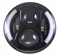 Wkład LED 7 cali do lamp Harley Suzuki Yamaha 50W Czarny + Ring Półksiężyce