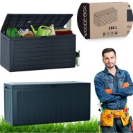 SKRZYNIA OGRODOWA DO OGRODU 280L SCHOWEK SKRYTKA PLASTIKOWA ZABAWKI DUŻA