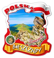 BIESZCZADY SMEREK MAPKA magnes na lodówkę pamiątka W093