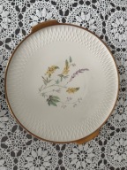 Piękna patera - tortownica Edelstein reliefy biała porcelana