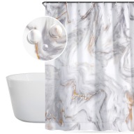 Zasłona PRYSZNICOWA łazienkowa pod prysznic do wanny haczyki 180x180 cm