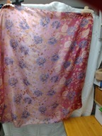 DUŻA Apaszka w róże JEDWAB 100 x 107