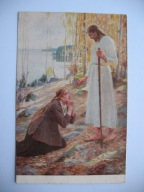 STARY TESTAMENT JEZUS i MARIA MAGDALENA przedwojenna POCZTÓWKA JUDAIKA