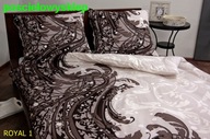 pościel z satyny 160x200 + 2x70x80 zamek S Royal 1 szara A-pol