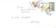 NAMIBIA -koperta znaczki -obieg 2002 rok do NIEMCY
