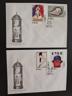 Plakat polski - komplet 2 FDC ze znaczkami Fi 3257 - Fi 3260