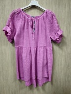 Bluzka jagoda muślin, bawełna falbany Uni Italy !!!