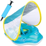 KOŁO DO PŁYWANIA PONTON DMUCHANY DLA DZIECI Z DASZKIEM