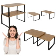 PÓŁKA KUCHENNA NA PRZYPRAWY BAMBUSOWA STOJĄCA ORGANIZER NA BLAT 2 SZT RUHHY