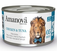 Amanova Cat Chicken & Tuna - kurczak i tuńczyk w bulionie puszka 70g