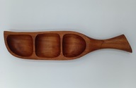 Świetny drewniany półmisek - miska Trio - bardzo ładna - solidna Duża 42cm