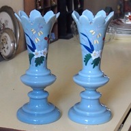 Wazony - stare franc. szkło opalowe.