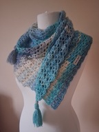 chusta/szal bawełna, akryl, ręcznie robione, rękodzieło, rozm. 150/55,K2