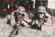 384N ŻOŁNIERZE WAFFEN SS KARABIN MG 34 MOTOCYKL WEHRMACHT NIEMCY RZESZA