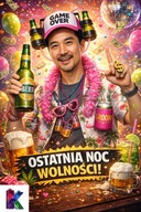 Śmieszna Karykatura z Twojego zdjęcia Wieczór Kawalerski A3+Antyrama Gratis