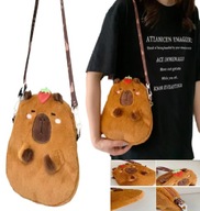 Urocza torebka saszetka śliczna puchata kapibara truskawka stylowa capybara