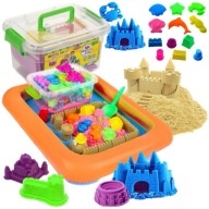 ZESTAW PIASKU KINETYCZNEGO 5kg + BASENIK FOREMKI ŁOPATKA WIADERKO