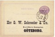 Szwecja - Cp. 1 - prywatny dodruk 1878 r kasowany