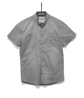 Męska Koszula Krótki Rękaw W Gwiazkdki Szara Iceman |R. M