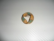 stara broszka pozlacana 2 po[owa XX wieku