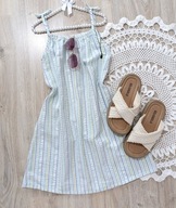 NOWA sukienka trapezowa w paski rozmiar 134cm 9 lat