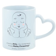 Kubek prezent dla CHRZESTNEJ NA CHRZEST pytanie