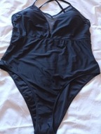 ŚWIETNY STRÓJ KĄPIELOWY JEDNOCZĘŚCIOWY - CZARNY r.4XL